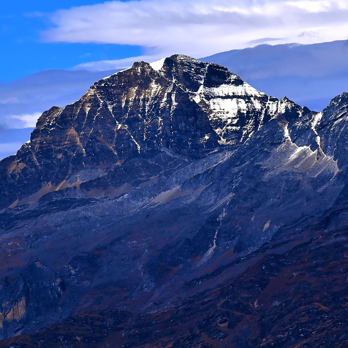 Pur. Mt Chomolhari, Jhomolhari, Jomolhari, Bhutan