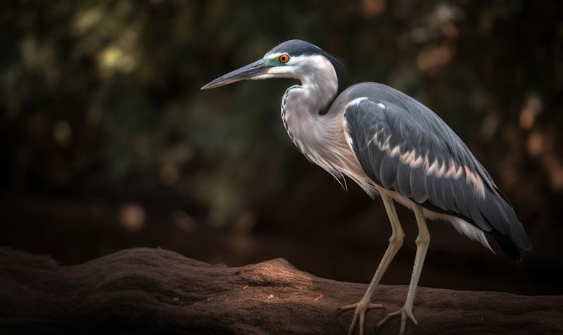 A white-bellied heron in Bhutan, rare bird safari