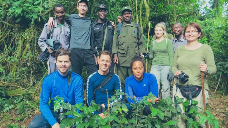 A group of Follow Alice Gorilla trekkers