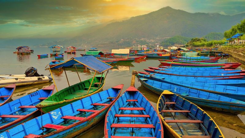 Pokhara boats Nepal