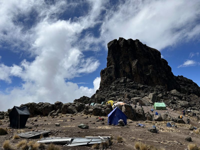  Lunch at Lava Tower on Kilimanjaro 