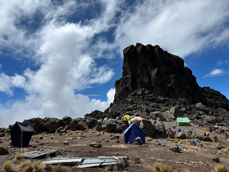  Lunch at Lava Tower on Kilimanjaro 