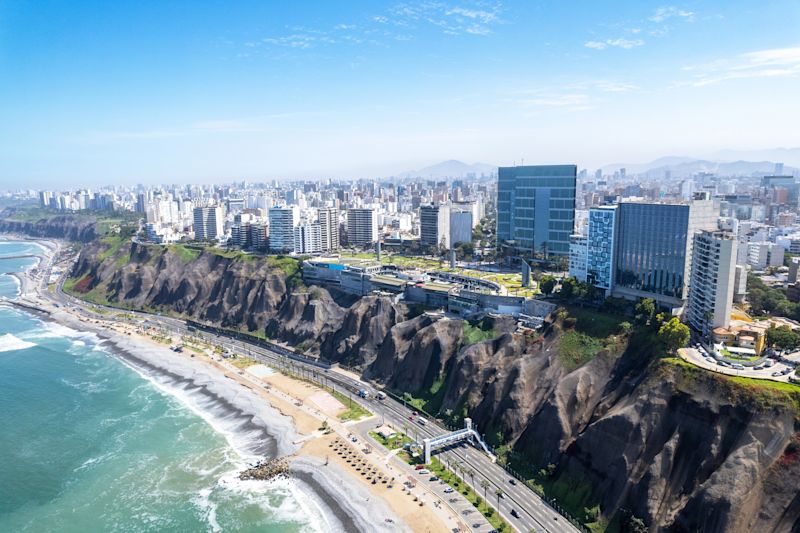 Lima seafront cliff, Peru capital city