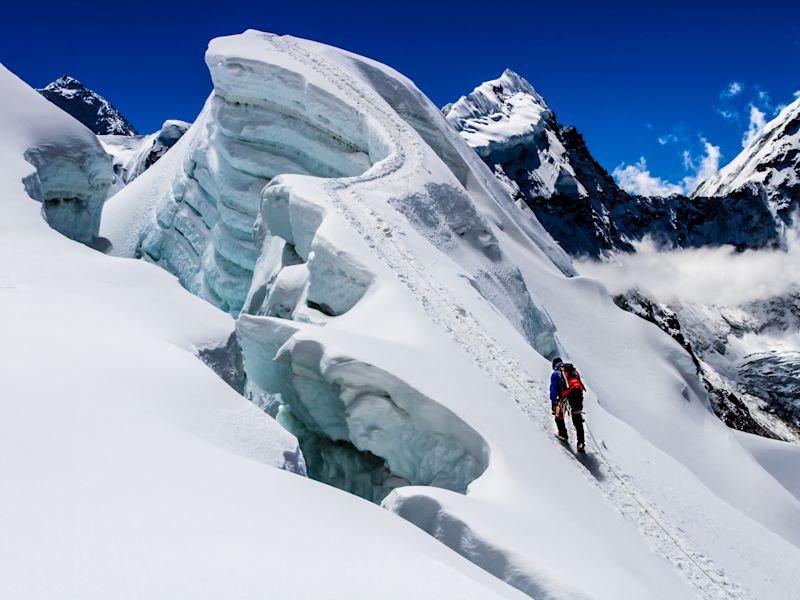 Island Peak. Climbing. Nepal, the Himalayas, climbing Island Peak