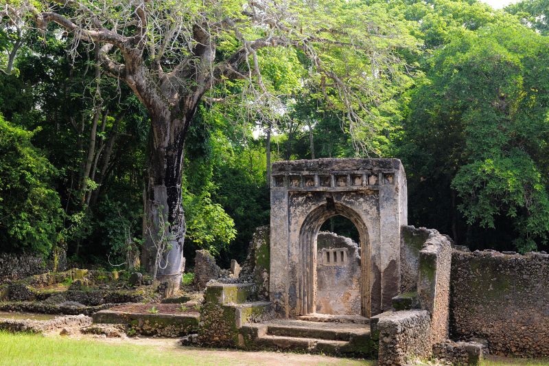 Kenya, Gede ruins are the remains of a Swahili town located in Gedi, a village near the coastal town of Malindi