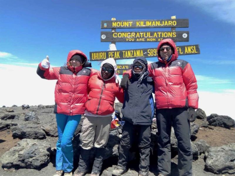 Uhuru Peak is the highest point on Kilimanjaro - it stands 5,895 m above seal level