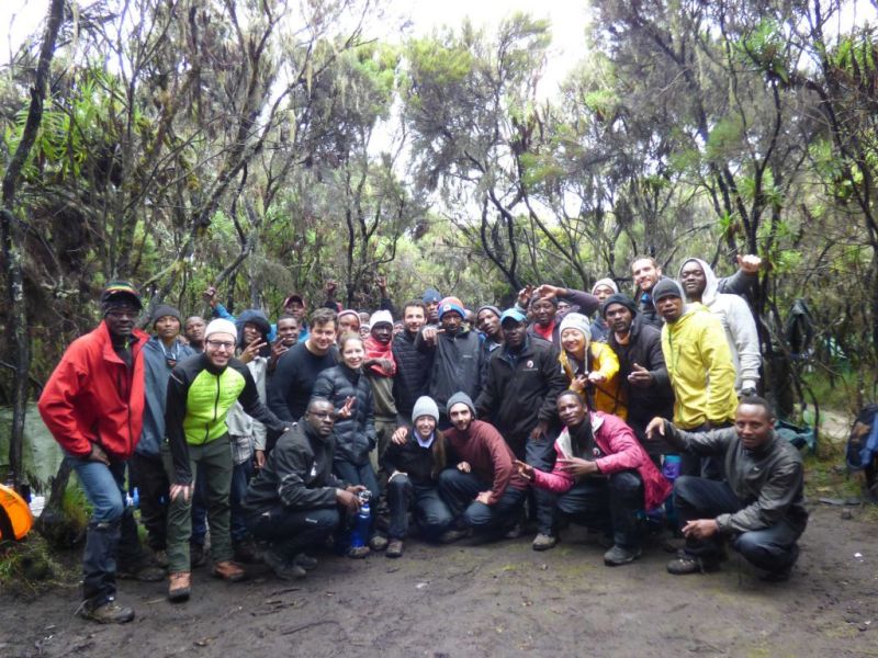 Kilimanjaro trekking group photo
