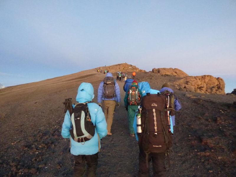 Trekkers on Kilimanjaro