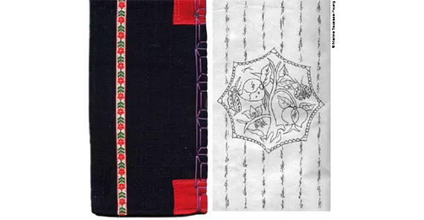 Cover and inside page of a sanzhaoshu or “third day letter” given to a newly married woman three days after her wedding. Photo credit: UNESCO