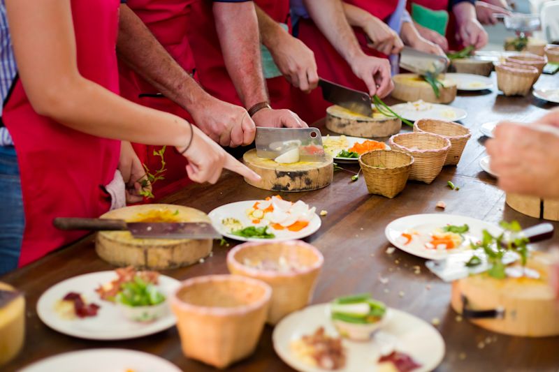 Picture of traditional thai cuisine made of fresh ingredients taken during cooking class in Chiang Mai.