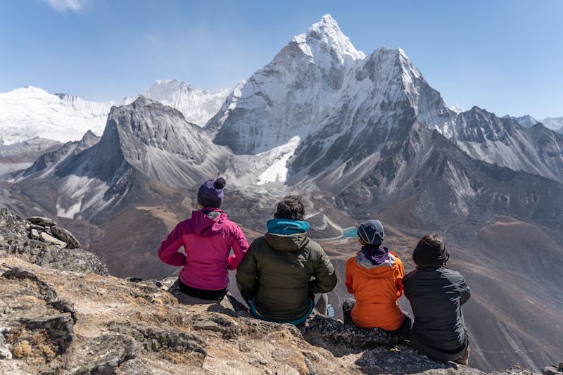 View of Ama Dablam from Nangkartshang viewpoint, Dingboche, Nepal