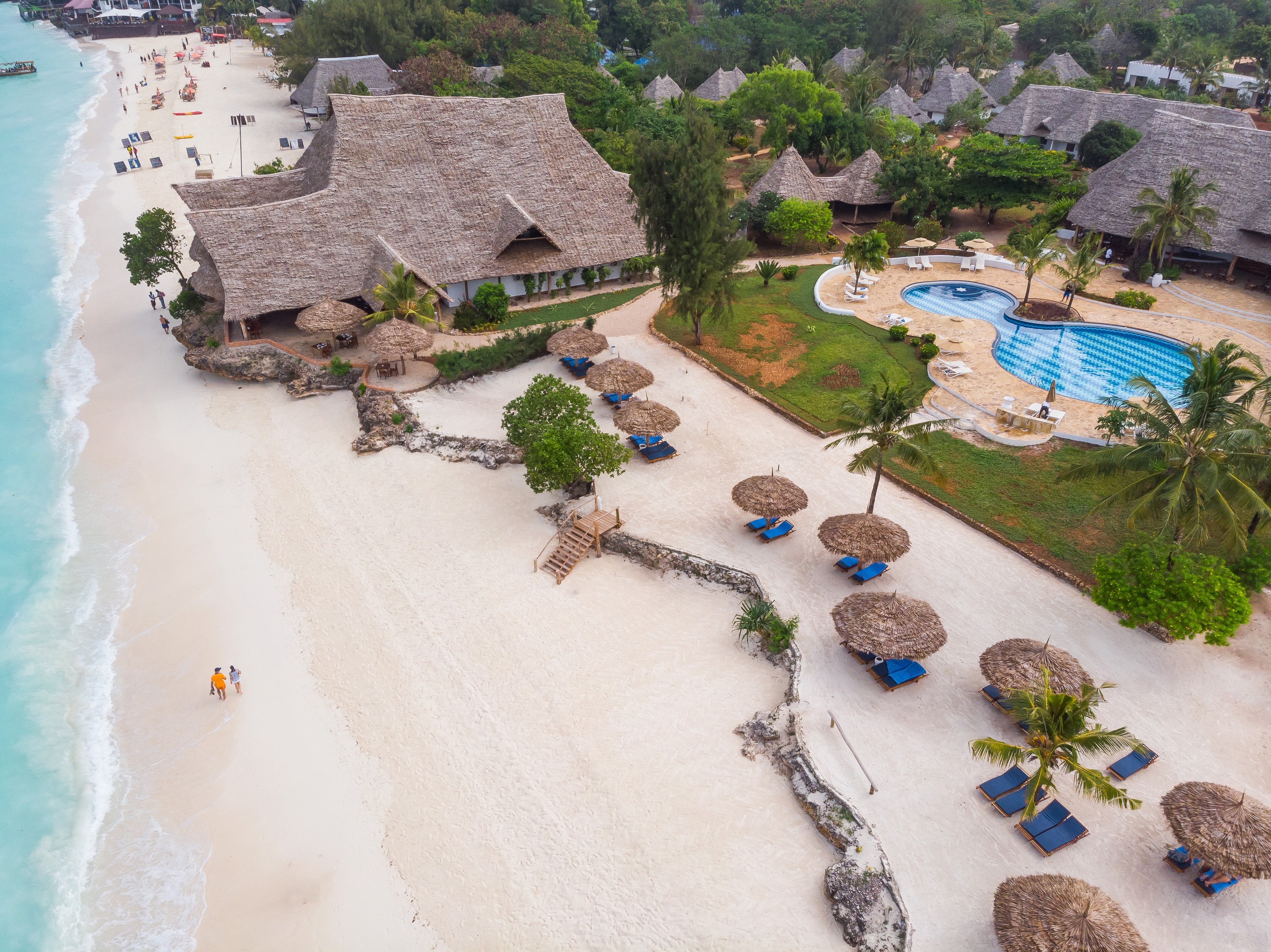 Aerial view of Sandies Baobab Beach Hotel