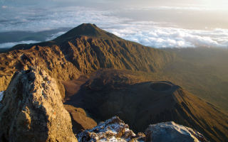 Mt Meru crater as seen from peak