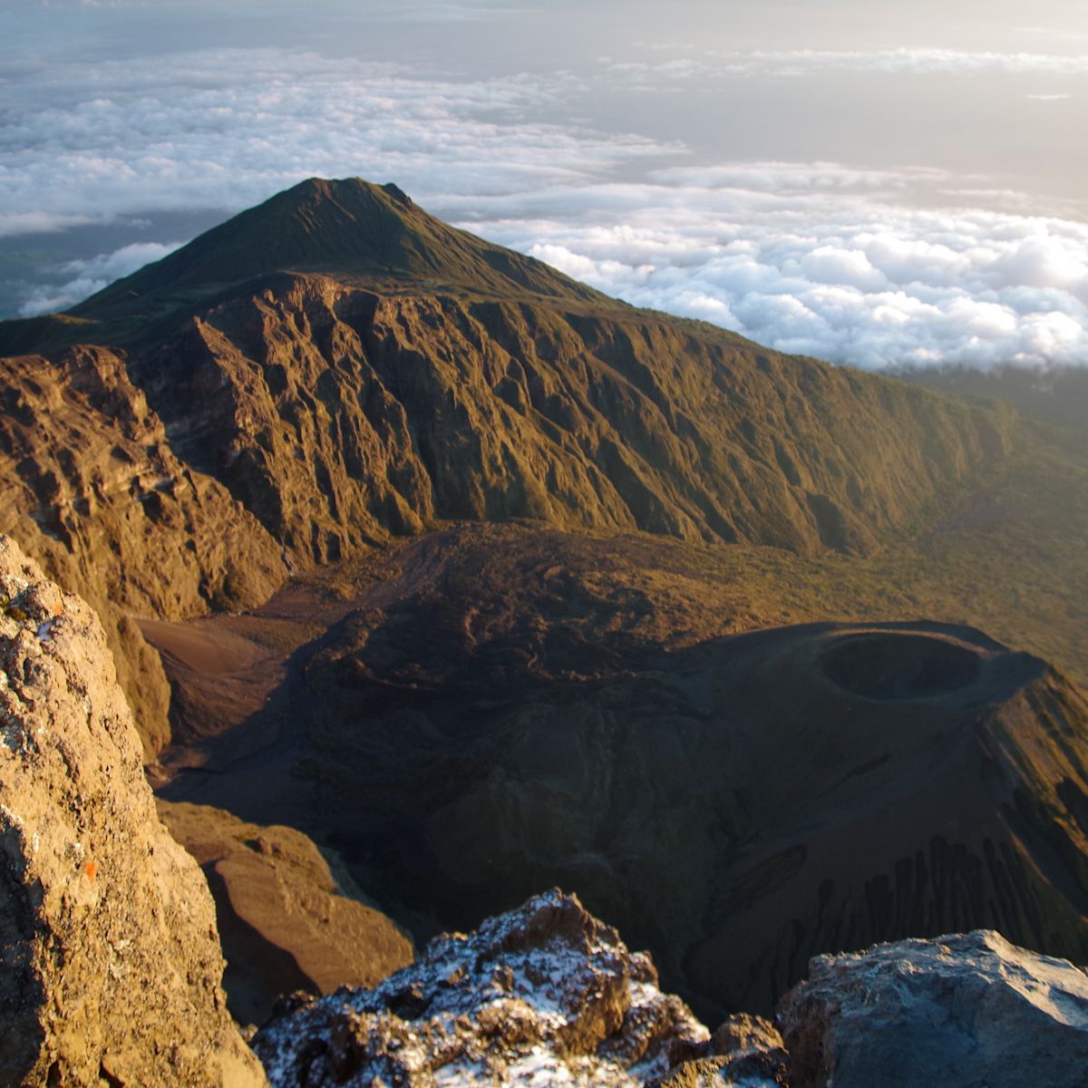 Mt Meru crater as seen from peak