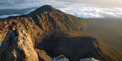 Mt Meru crater as seen from peak