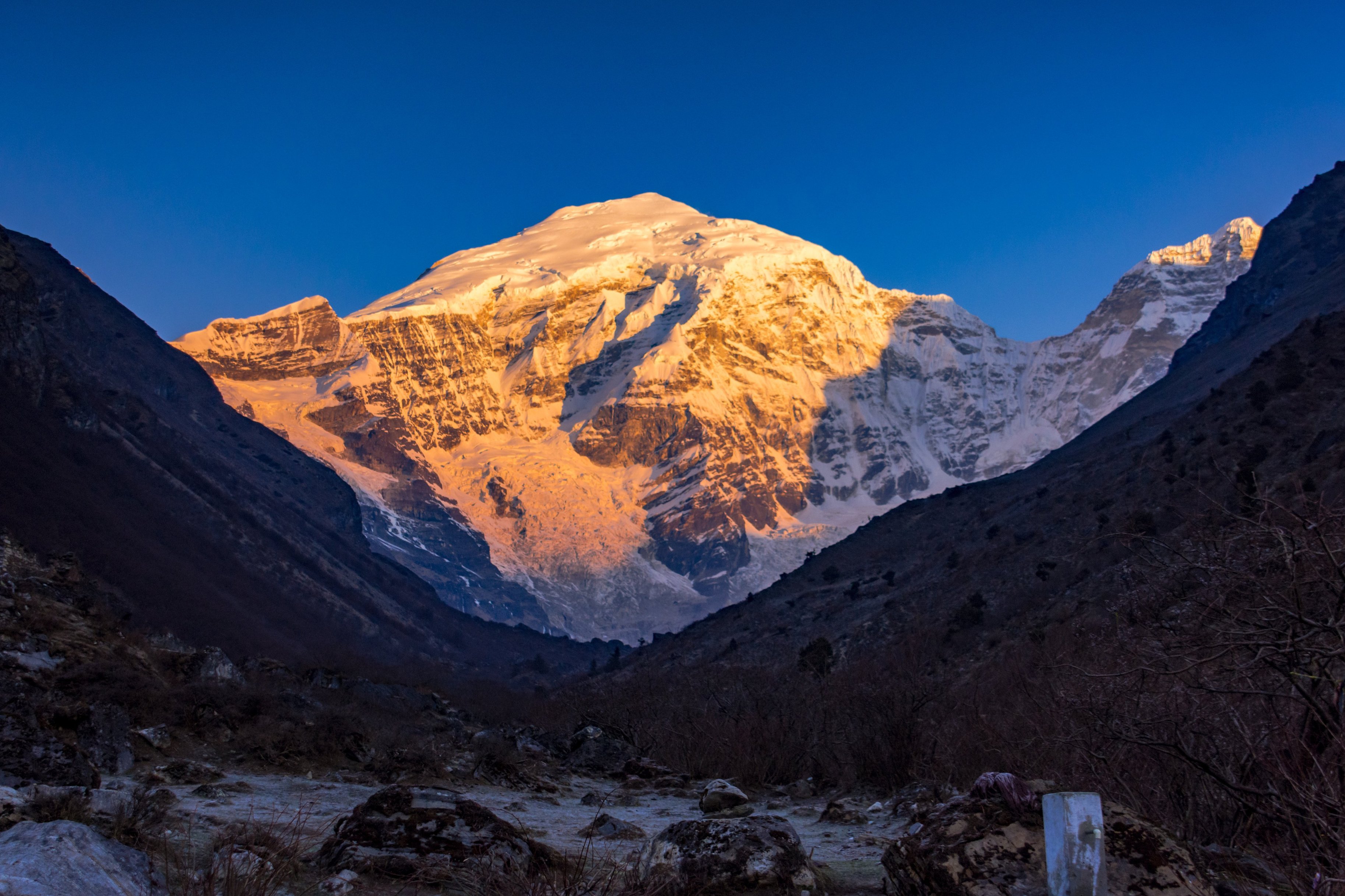 Sunrise on Mount Chomolhari, Jomolhari trek, Bhutan