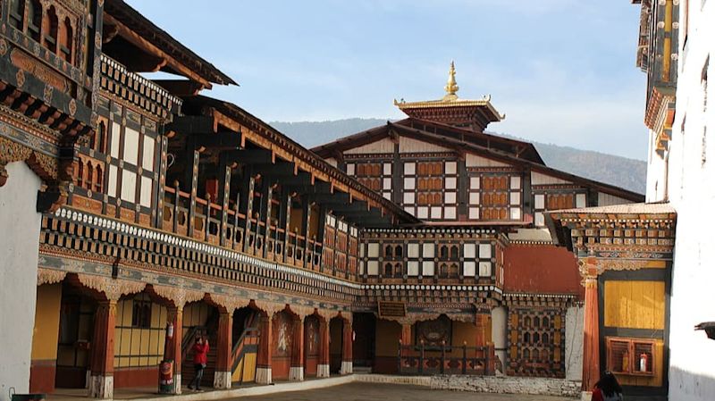 Courtyard of Rinpung Dzong, Paro District