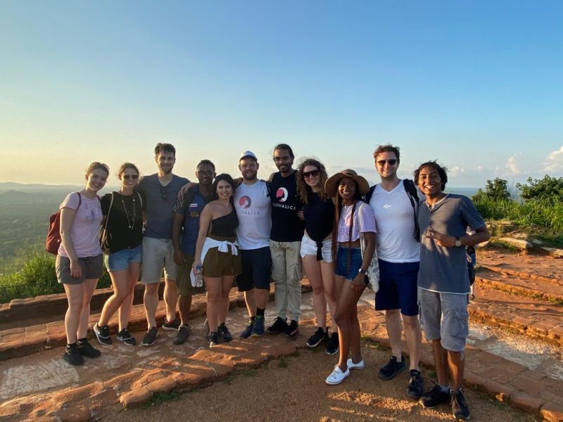 group photo from Sigiriya in Sri Lanka