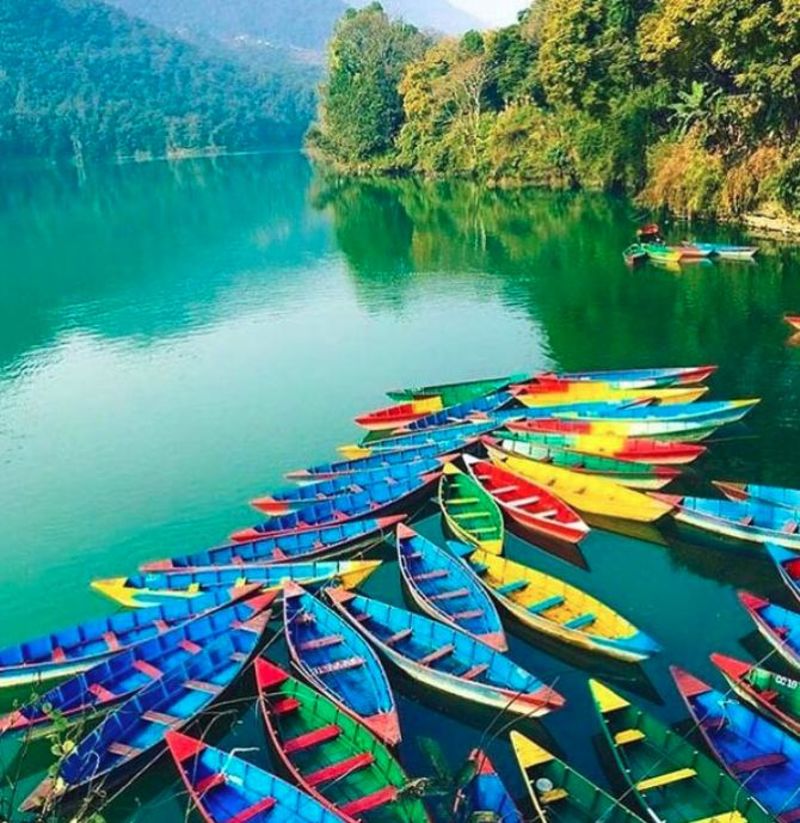 Pokhara Lake boats