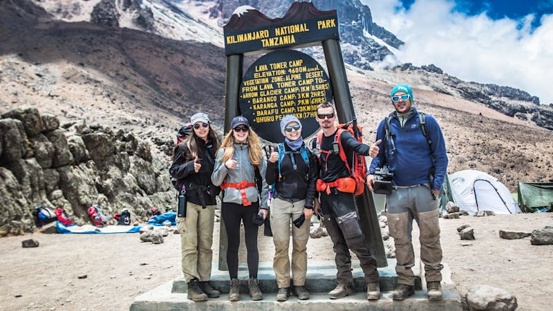 All smiles on the way to the Kilimanjaro summit