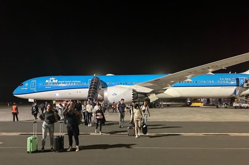  KLM flight to Kilimanjaro, airport