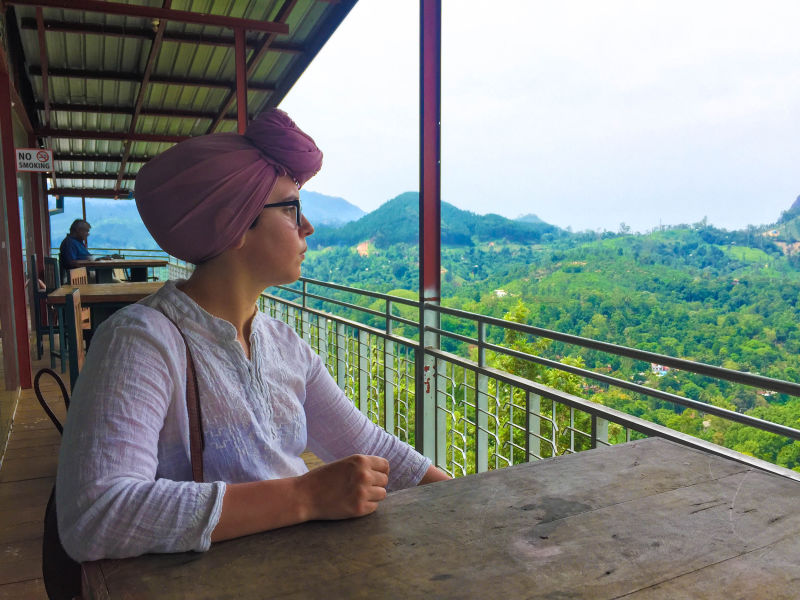 Overlooking the Uva Halpewaththa tea estate in Sri Lanka