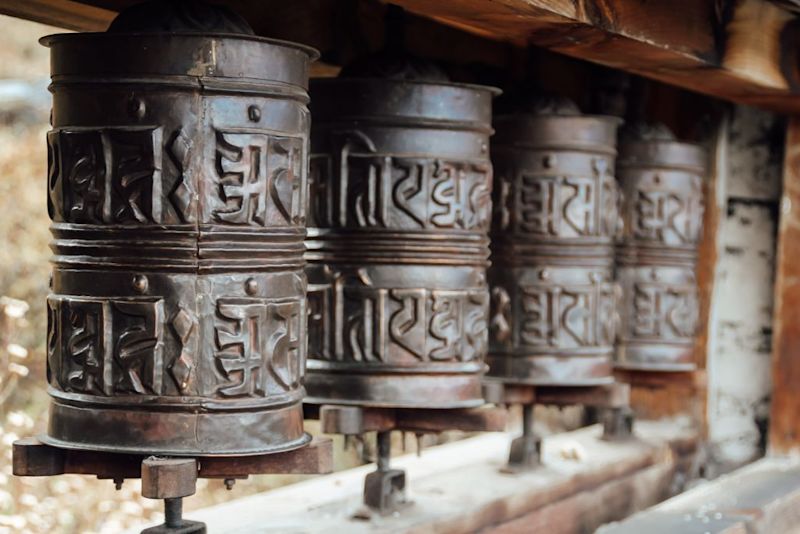 Tibetan Buddhist Prayer wheels