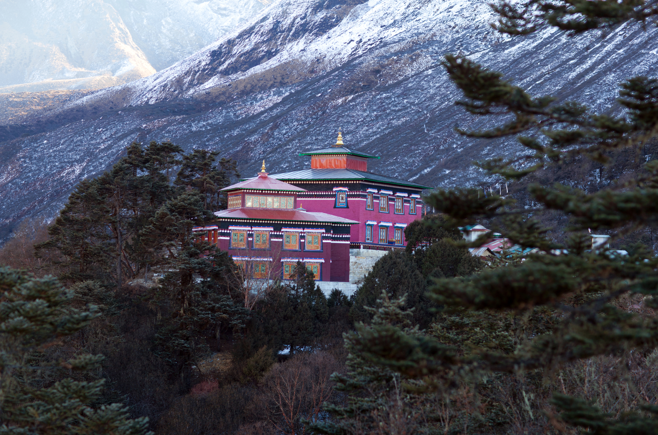 Famous Tengboche Buddhist monastery in Sagarmatha National Park, Nepal