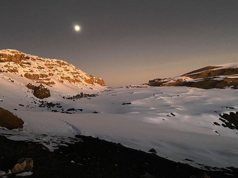 Full moon over Kilimanjaro