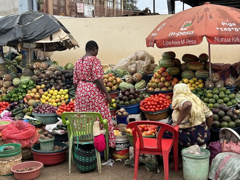 Moshi fruit and veg street stall, Tanzania