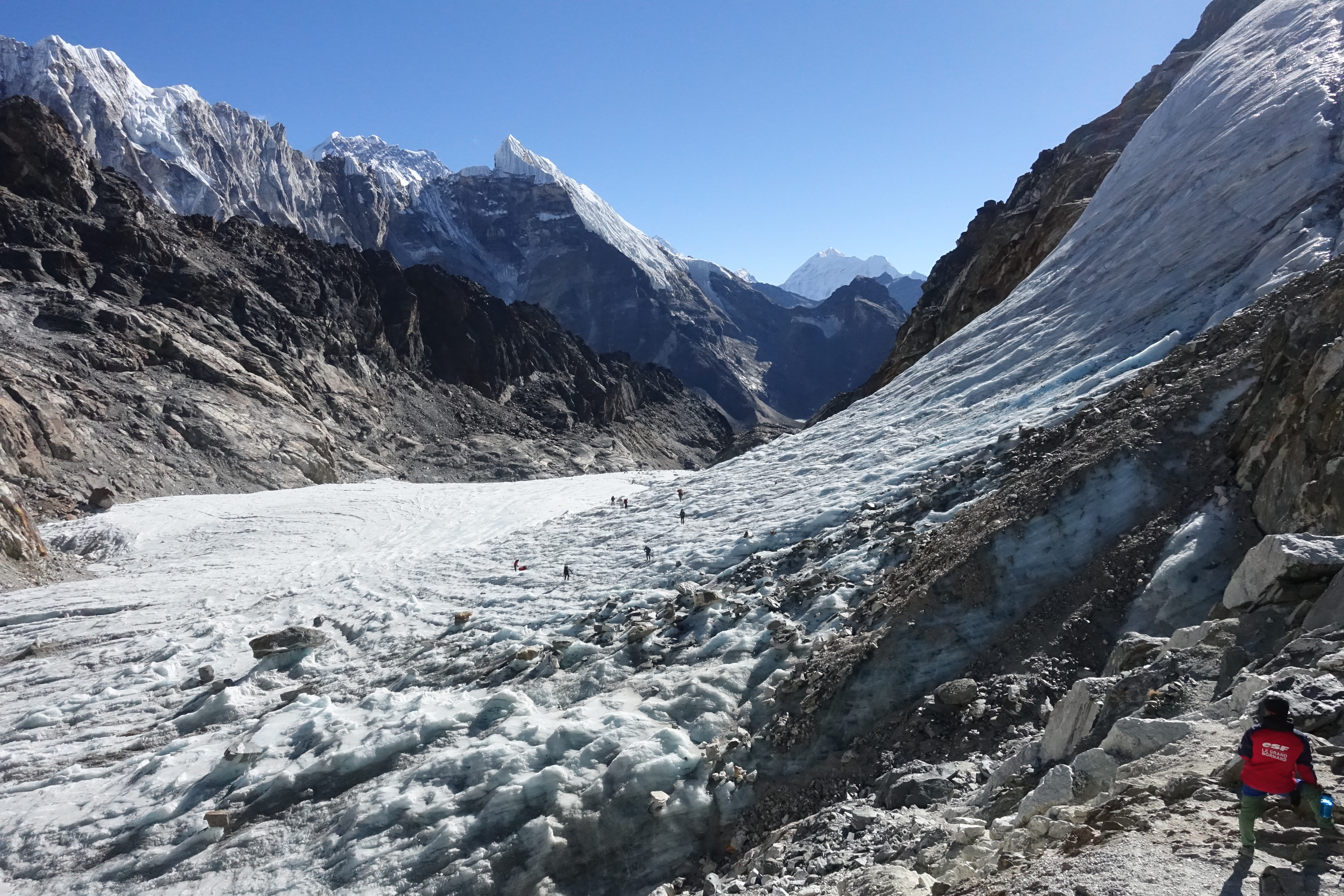 Cho La and hikers, Nepal