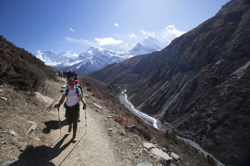 Annapurna Crcuit route trekkers