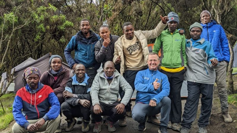 Scott Kilimanjaro group photo crew