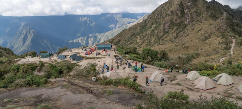 Campsite on the Last Night of the Inca Trail overlooking the Urubama River Valley