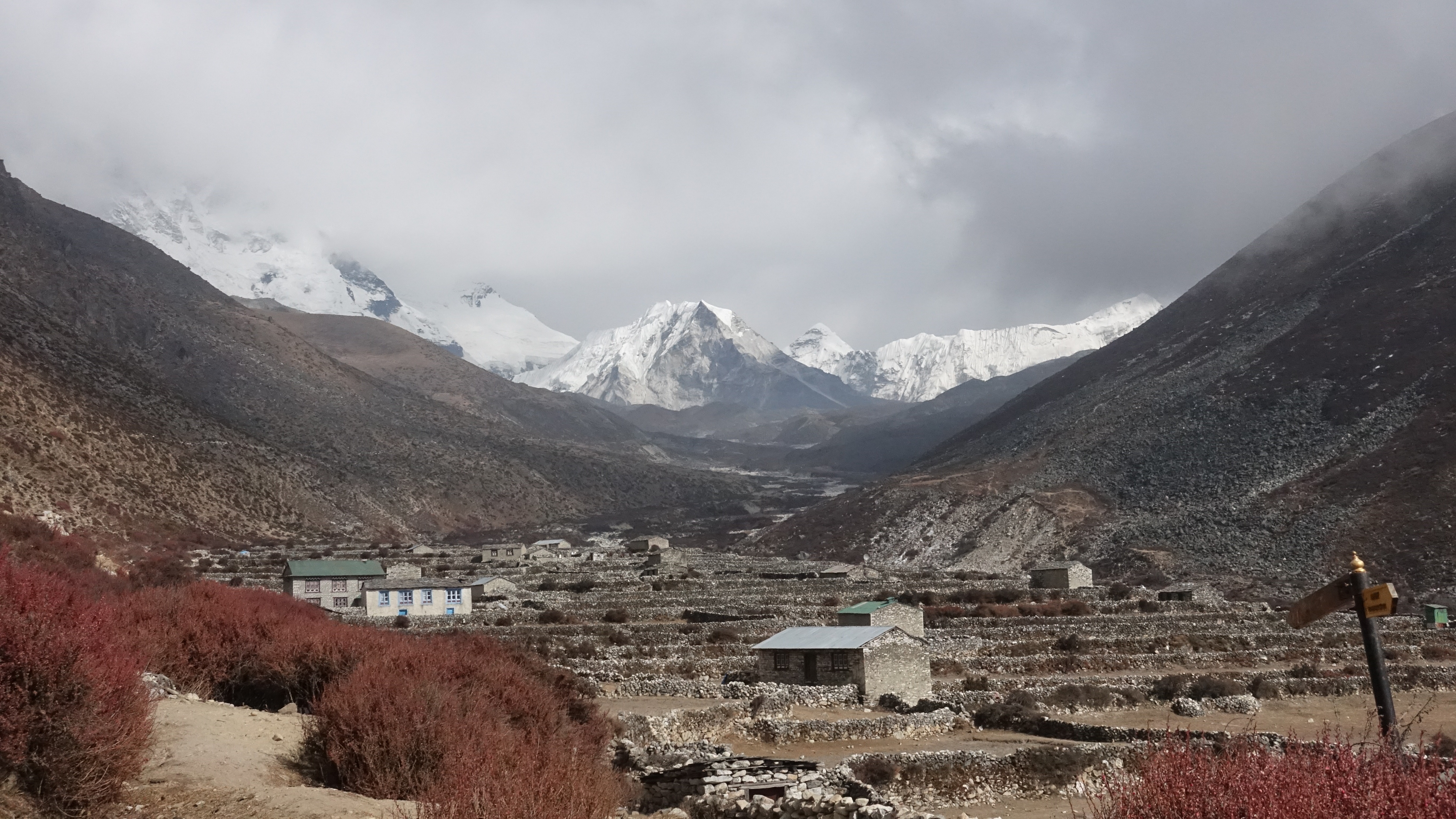 Dingboche, with Island Peak in centre