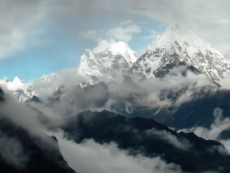 Everest Base Camp trek snow covered mountains