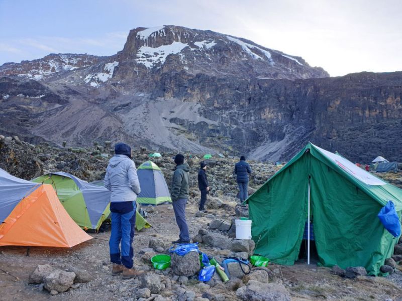 Campsite on Mt Kilimanjaro
