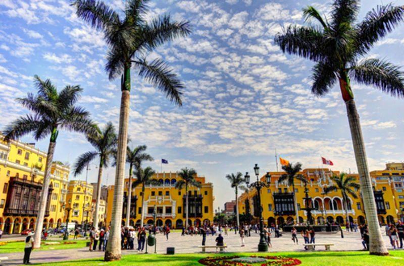 Lima landmark, Peru, PLaza de Armas, Main Square 