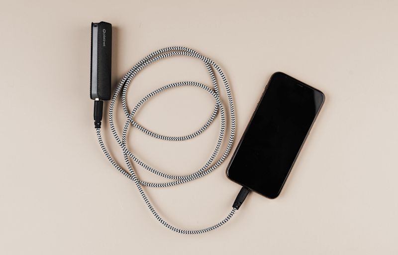 Power bank charging a smartphone