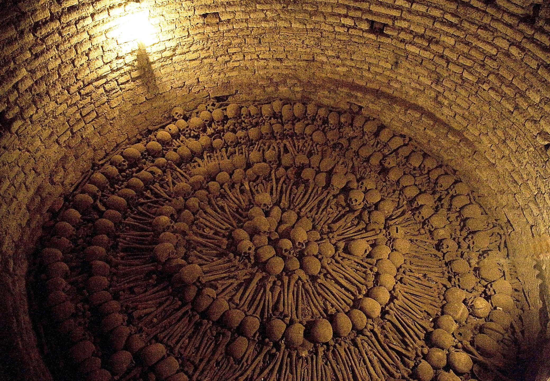 THE CATACOMBS UNDERNEATH THE MONASTERIO DE FSAN FRANCISCO IN LIMA, PERU