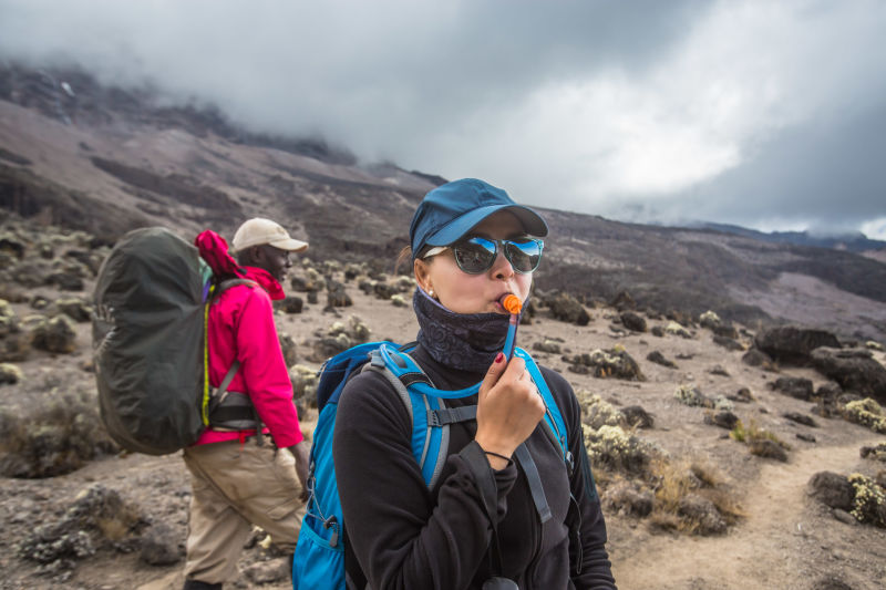Staying hydrated on Kilimanjaro is very important 