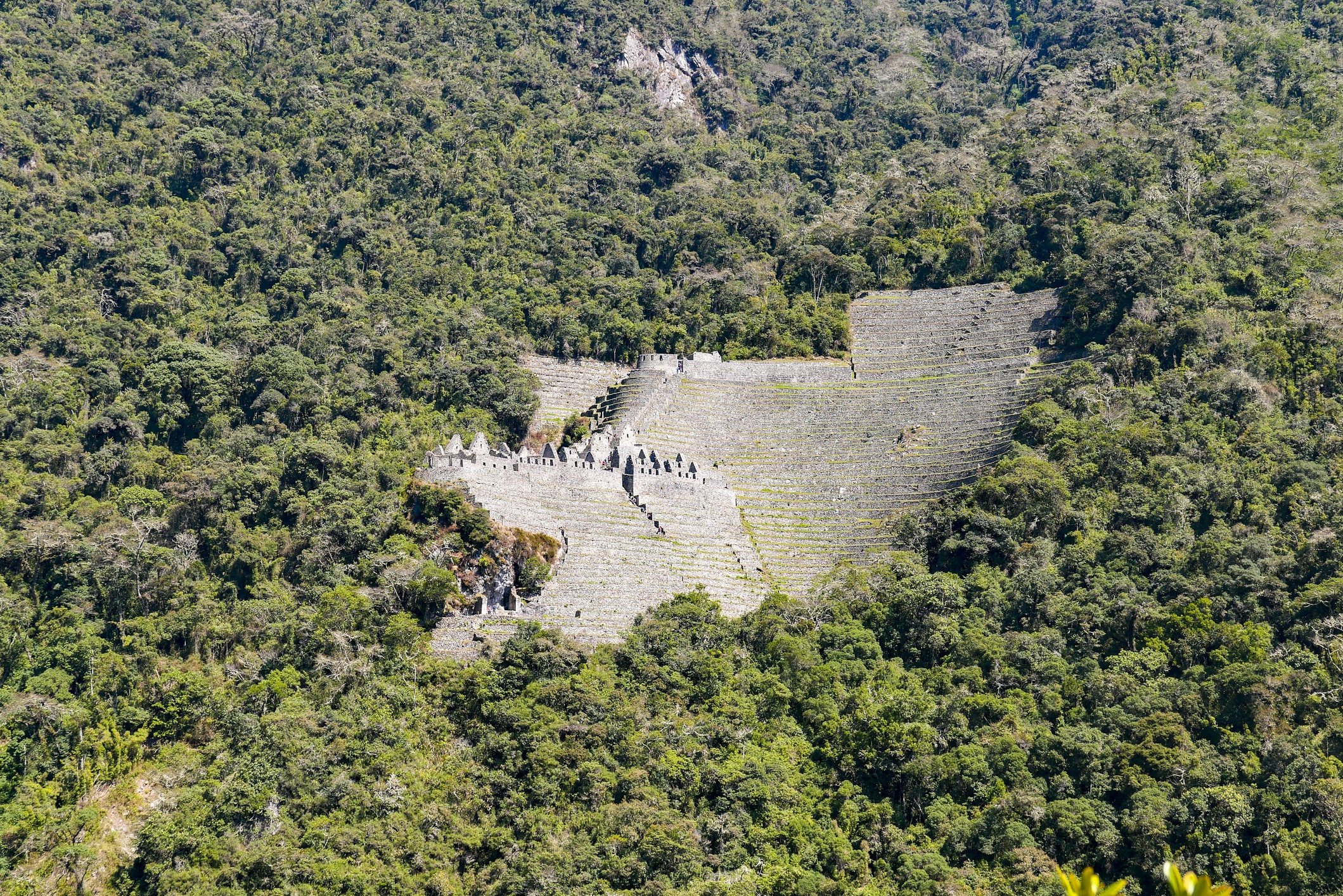 Winay Wayna, the ancient ruins along the Inca Trail to Machu Picchu, Peru