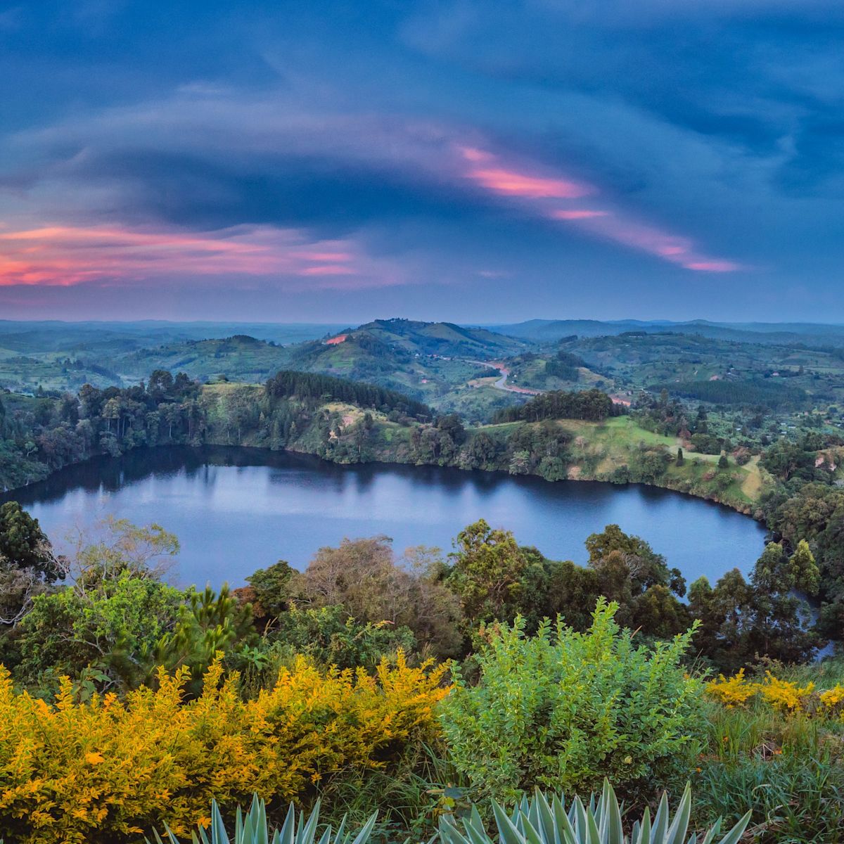 Ours. Crater lake region in Uganda near Kibale Forest National Park