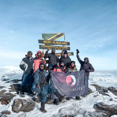 Group Picture on Mount Kilimanjaro summit