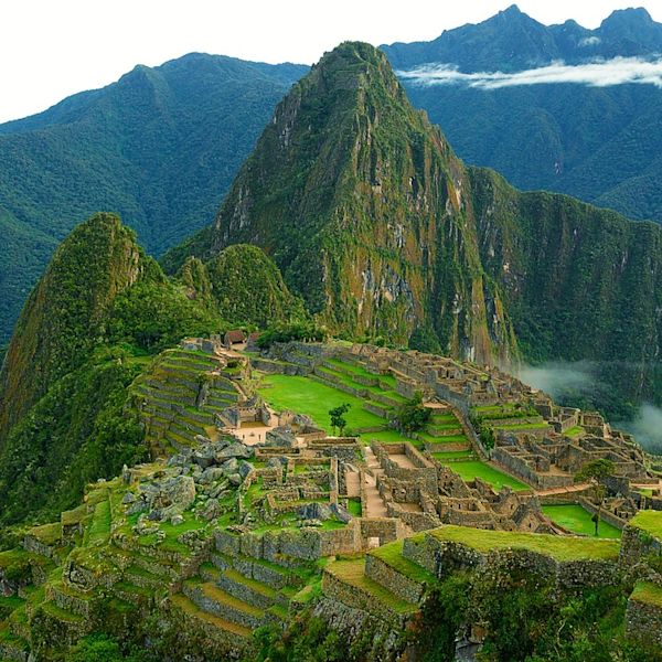 Aerial view of Machu Picchu