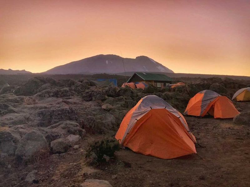 Kilimanjaro Follow Alice campsite sunset