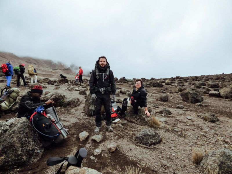Rest stop on Mt Kilimanjaro