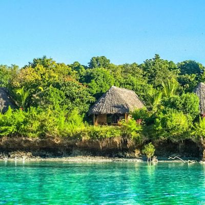 The Sands at Chale Island resort seen from sea