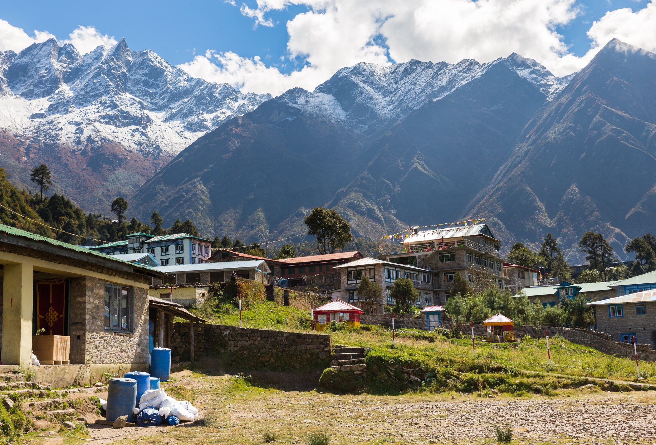 View of mountains from Lukla Airport, EBC trek, Nepal
