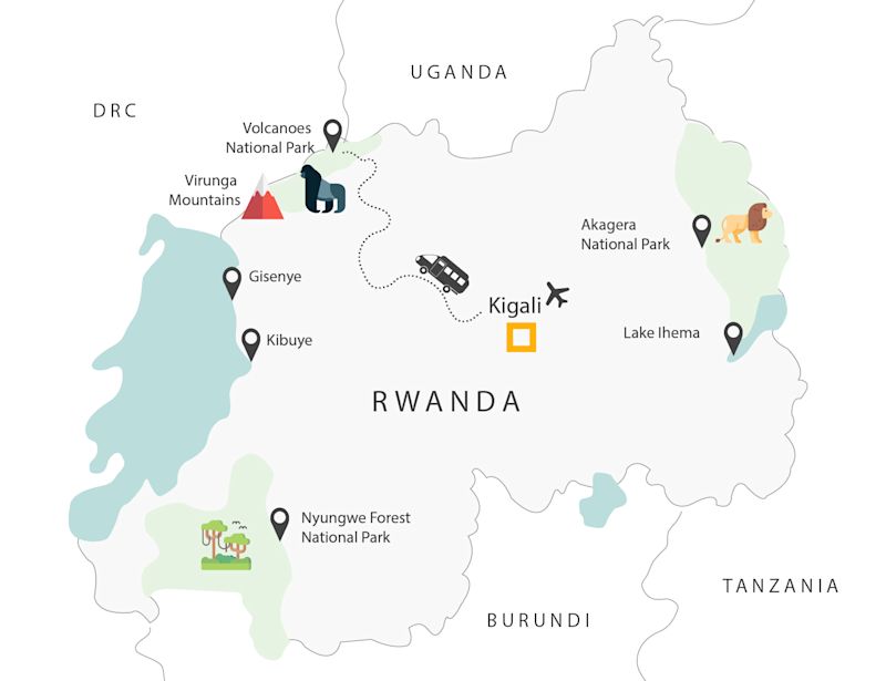 Rwanda map